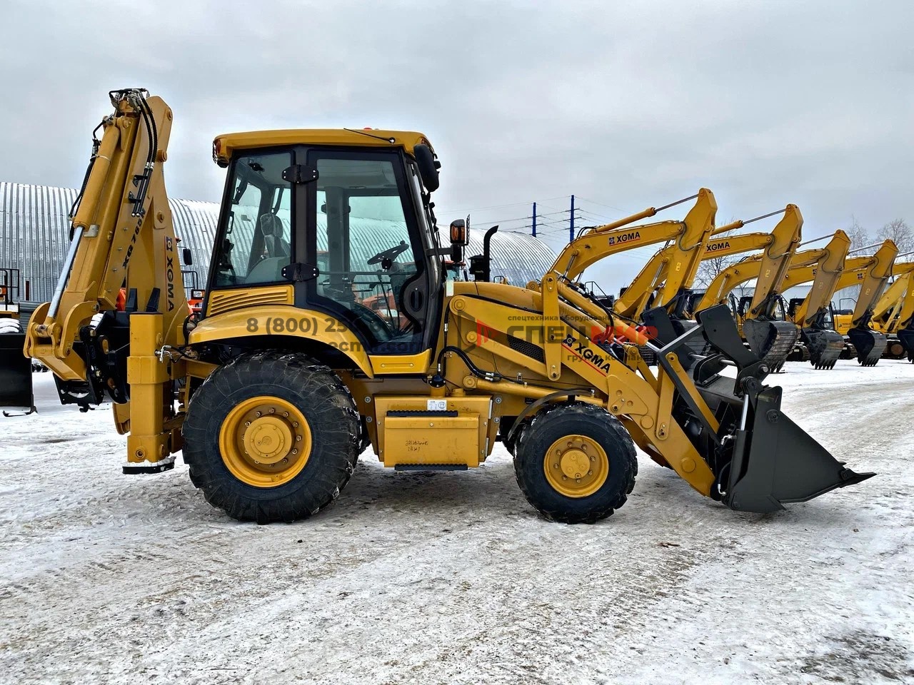 Экскаватор-погрузчик XGMA XG765N (FR) разновеликие колеса, джойстики 2