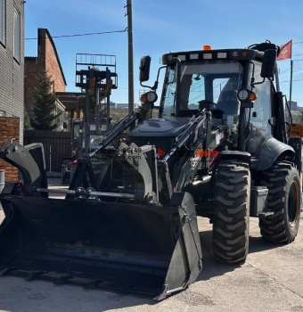 Экскаватор-погрузчик Shanmon 388H BLACK мосты CARRARO +АКПП CARRARO + NEW ДВС +гидромолот