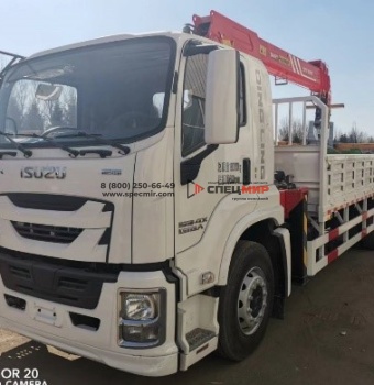 Автомобиль бортовой Isuzu FTR 4x2 с КМУ Sany Palfinger (5-тонная 4-секционная стрела)